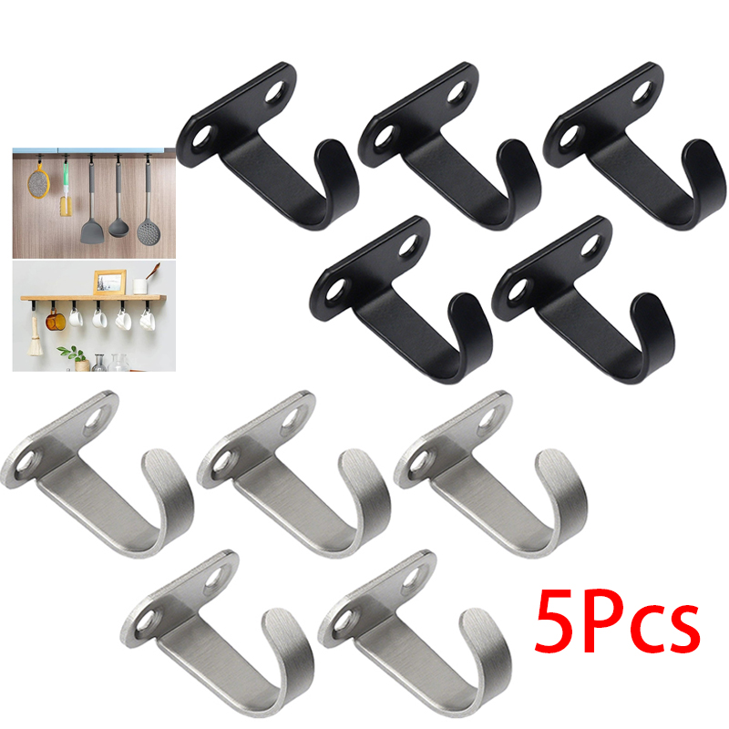 Home Bathroom Shelf - 5Pcs Stainless Steel Screw Mounted Ceiling