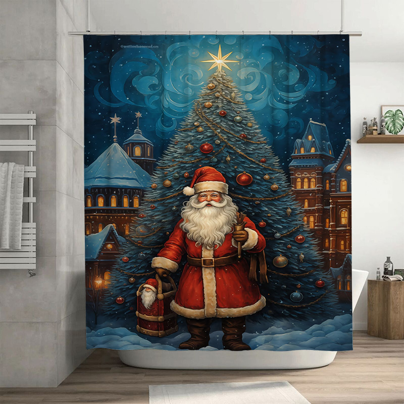 Home Bathroom Decor Ideas - Tuniu Festive Santa Claus Bathroom Decor