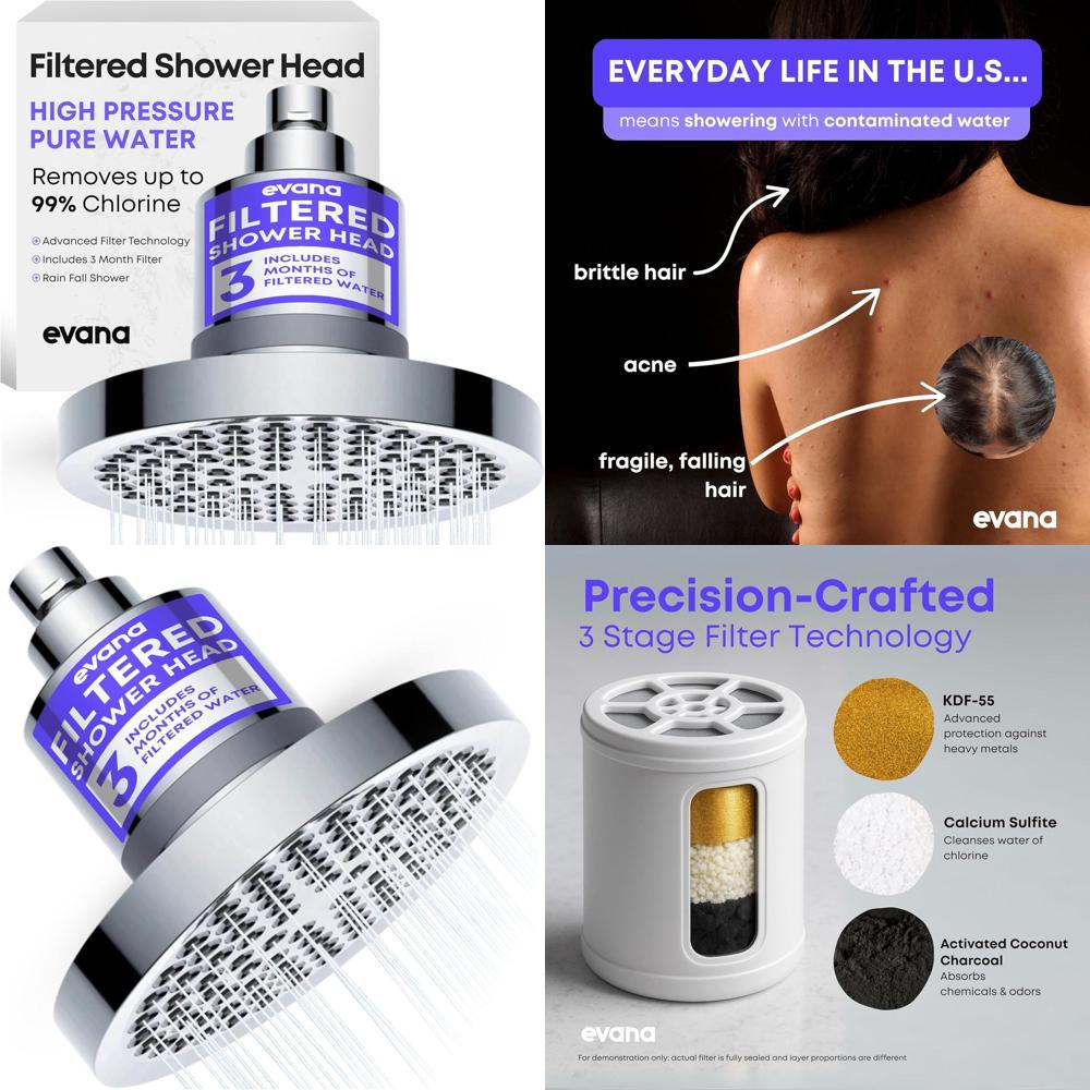 Shower Head Rain - High-Purity Shower Filter - Removes 99%