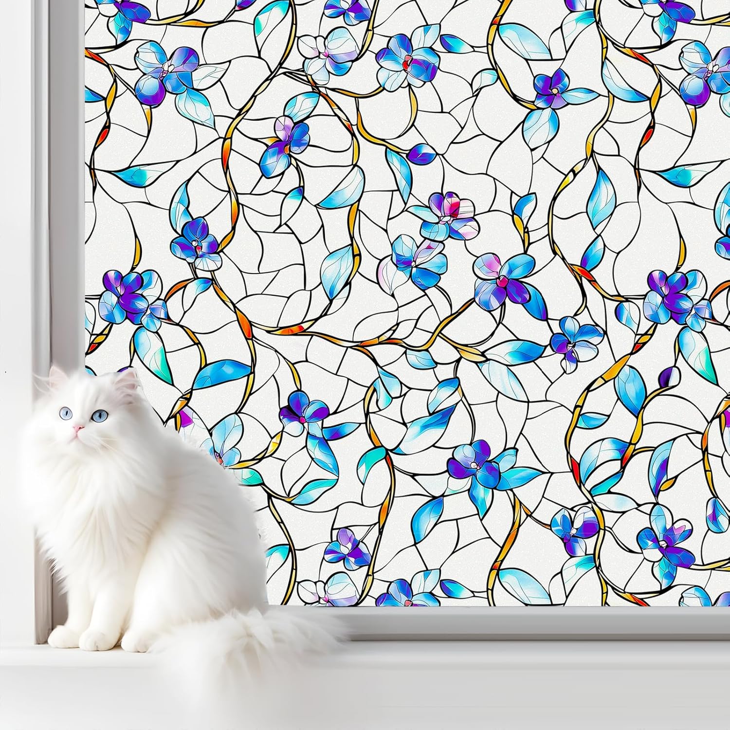 Home Bathroom Window Tint - Frosted Glass Window Film, UV Block