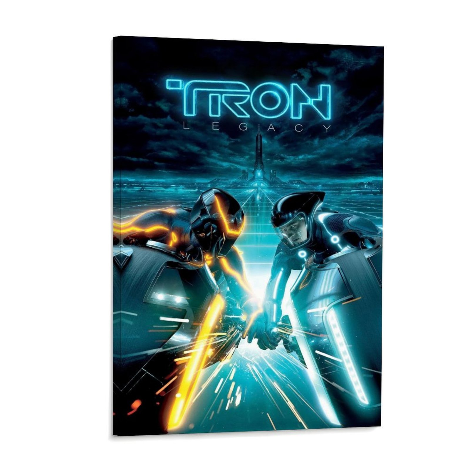 Home Bathroom Painting Ideas - Tron Legacy Movie SciFi Poster Modern