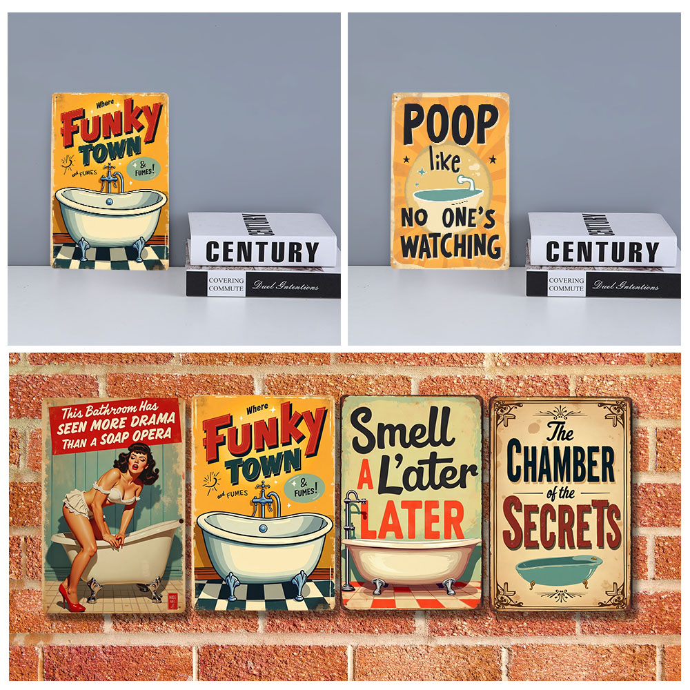 Funny Bathroom Rules Vintage M – Home Bathroom Decor Ideas recenzja i cena