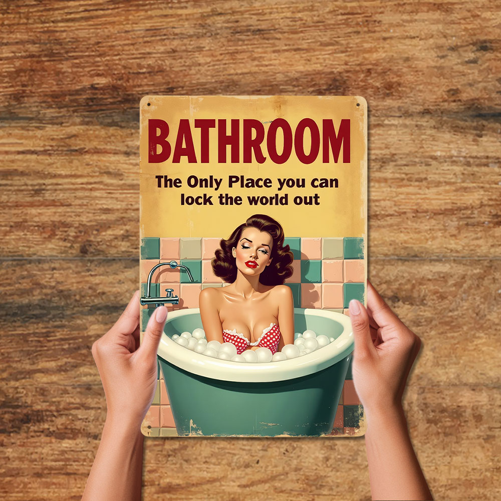 Funny Bathroom Rules Vintage M – Home Bathroom Decor Ideas recenzja i cena