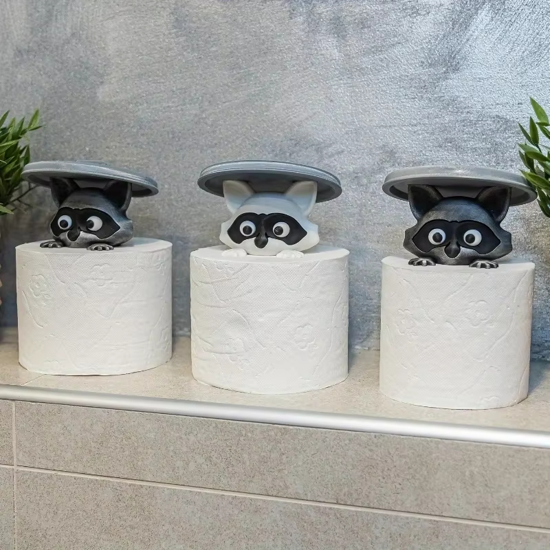 Cute Raccoon Toilet Paper Hold – Home Bathroom Decor Ideas recenzja i cena