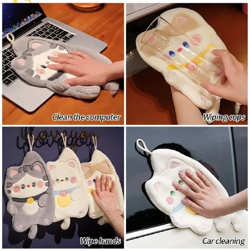 Cute Cat Hand Towel Quick Dryi – Home Bathroom Cleaner recenzja i cena