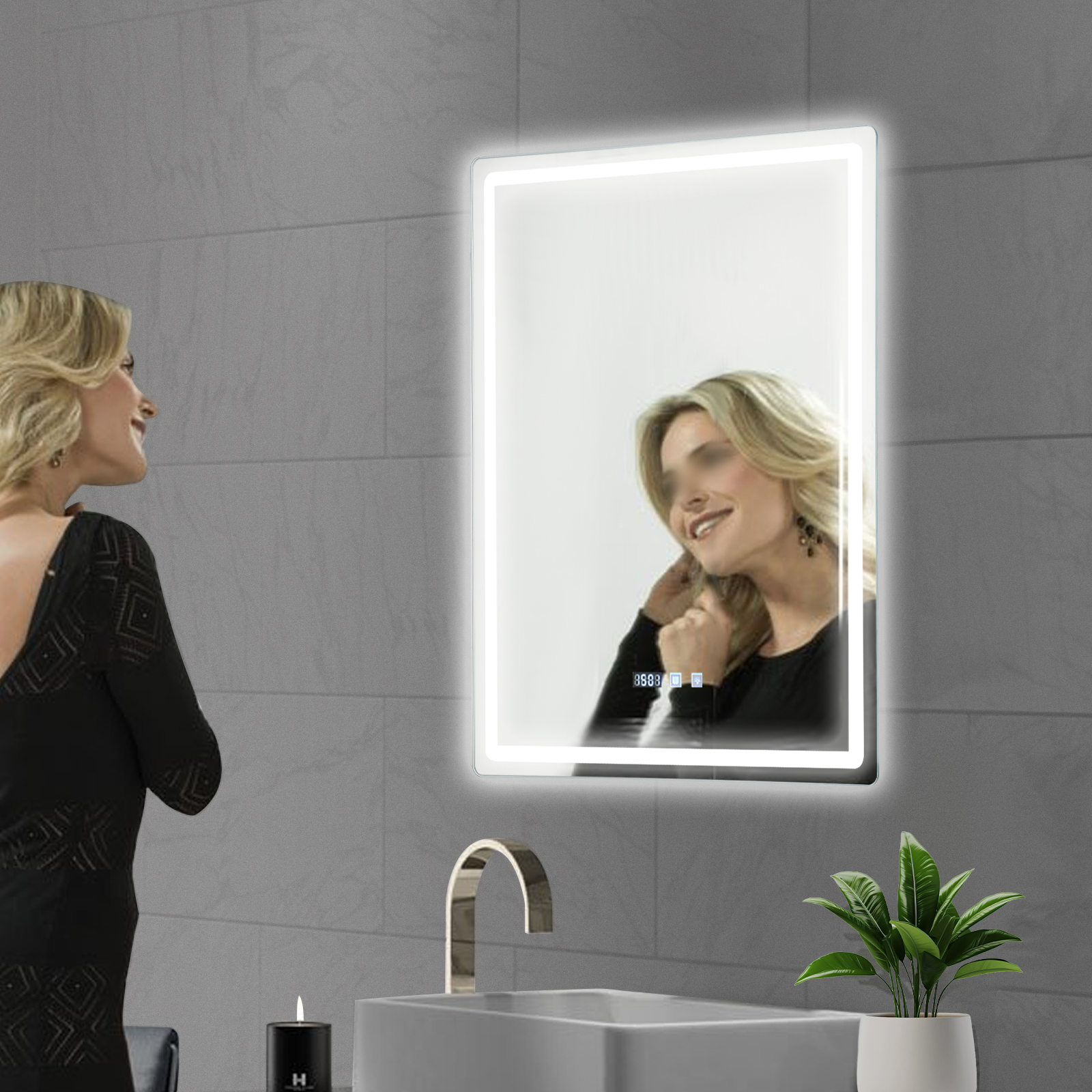 LED Bathroom Wall Mirror, Smar – Bathroom Mirror Led recenzja i cena