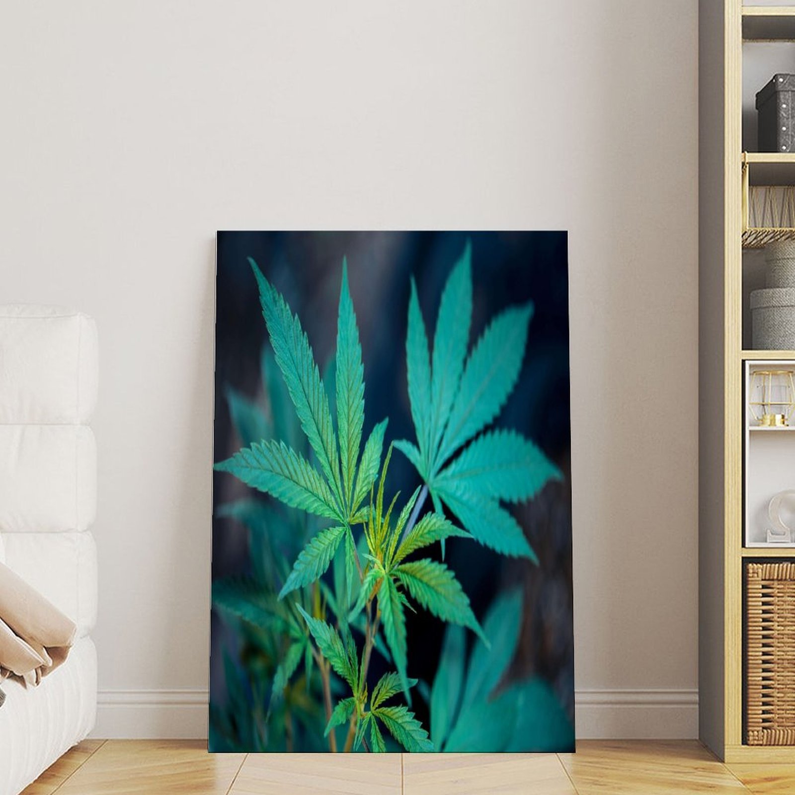 Botanical Green Leaf Poster Ae – Home Bathroom Painting Ideas recenzja i cena