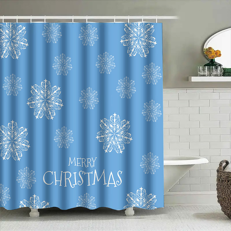Christmas Shower Curtain Snowf – Home Bathroom Decor Ideas recenzja i cena