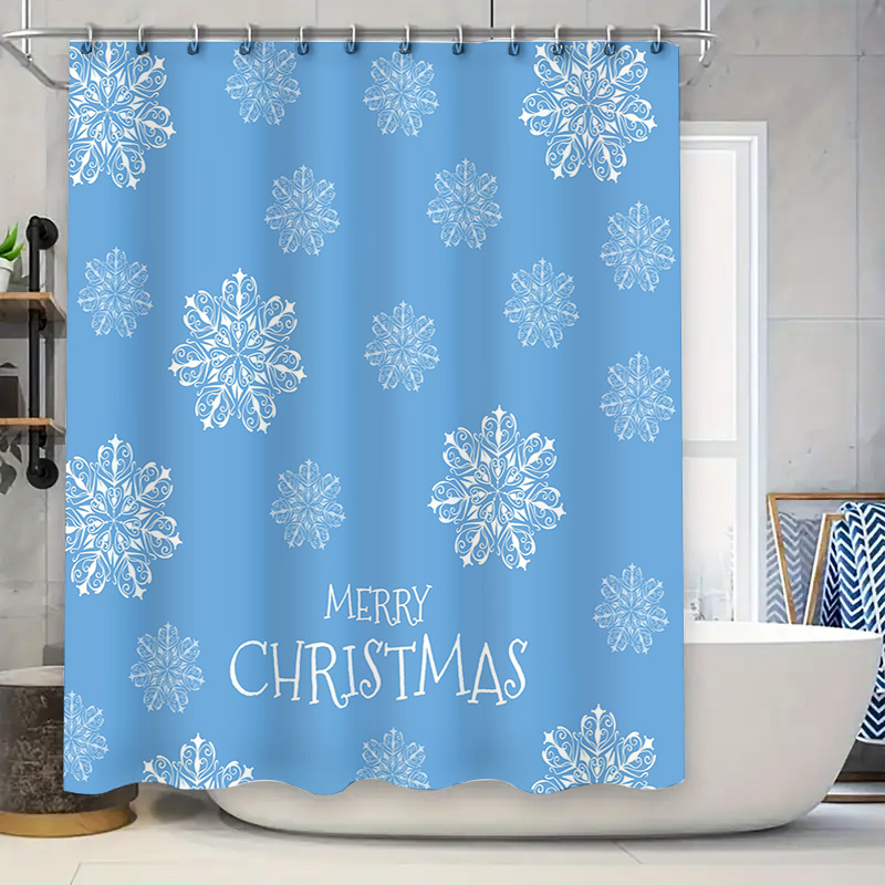 Christmas Shower Curtain Snowf – Home Bathroom Decor Ideas recenzja i cena