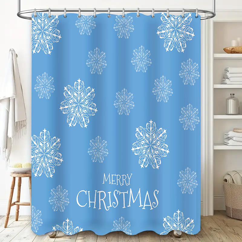 Christmas Shower Curtain Snowf – Home Bathroom Decor Ideas recenzja i cena