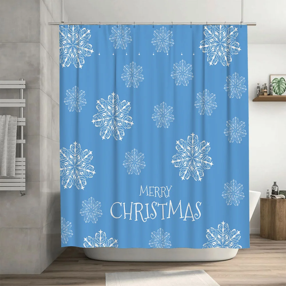 Christmas Shower Curtain Snowf – Home Bathroom Decor Ideas recenzja i cena