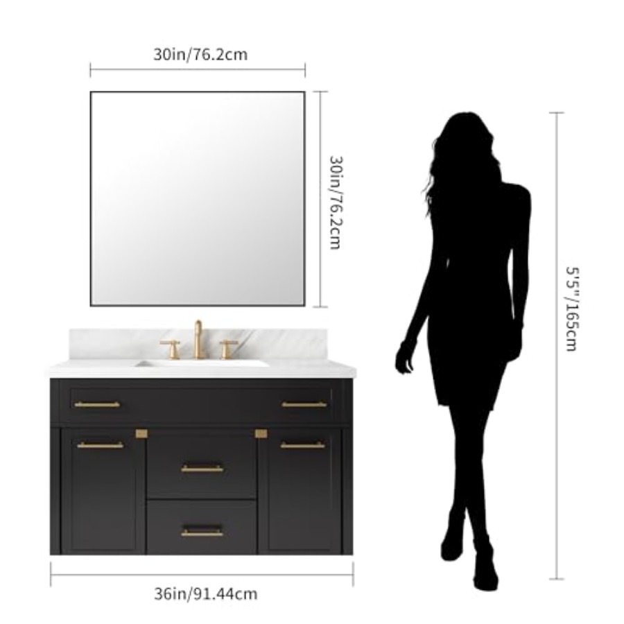 Bathroom Mirror30x30 Square Mi – Home Living Bathroom Vanity recenzja i cena