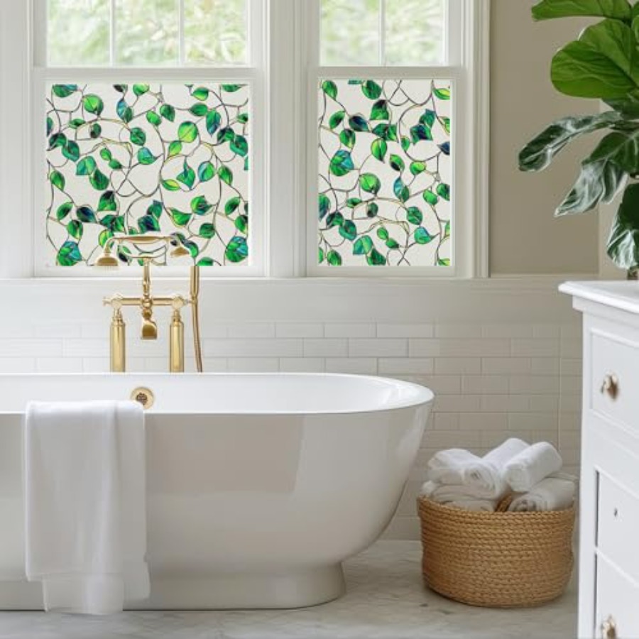 Frosted Glass Window Film Heat – Home Bathroom Window Tint recenzja i cena