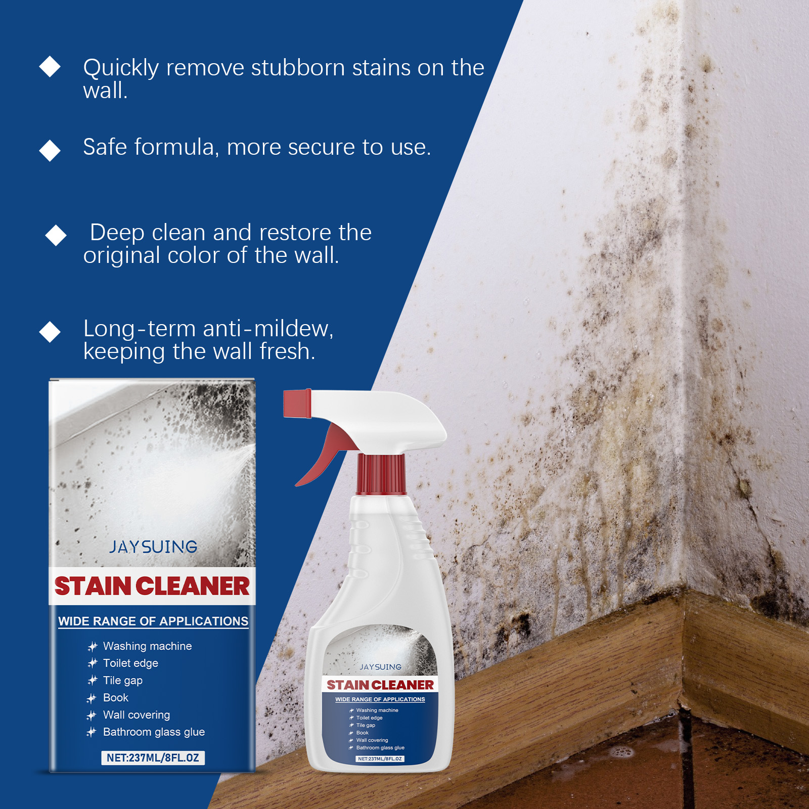 Jaysuing Wall Stain Removal Sp – Home Bathroom Cleaner recenzja i cena