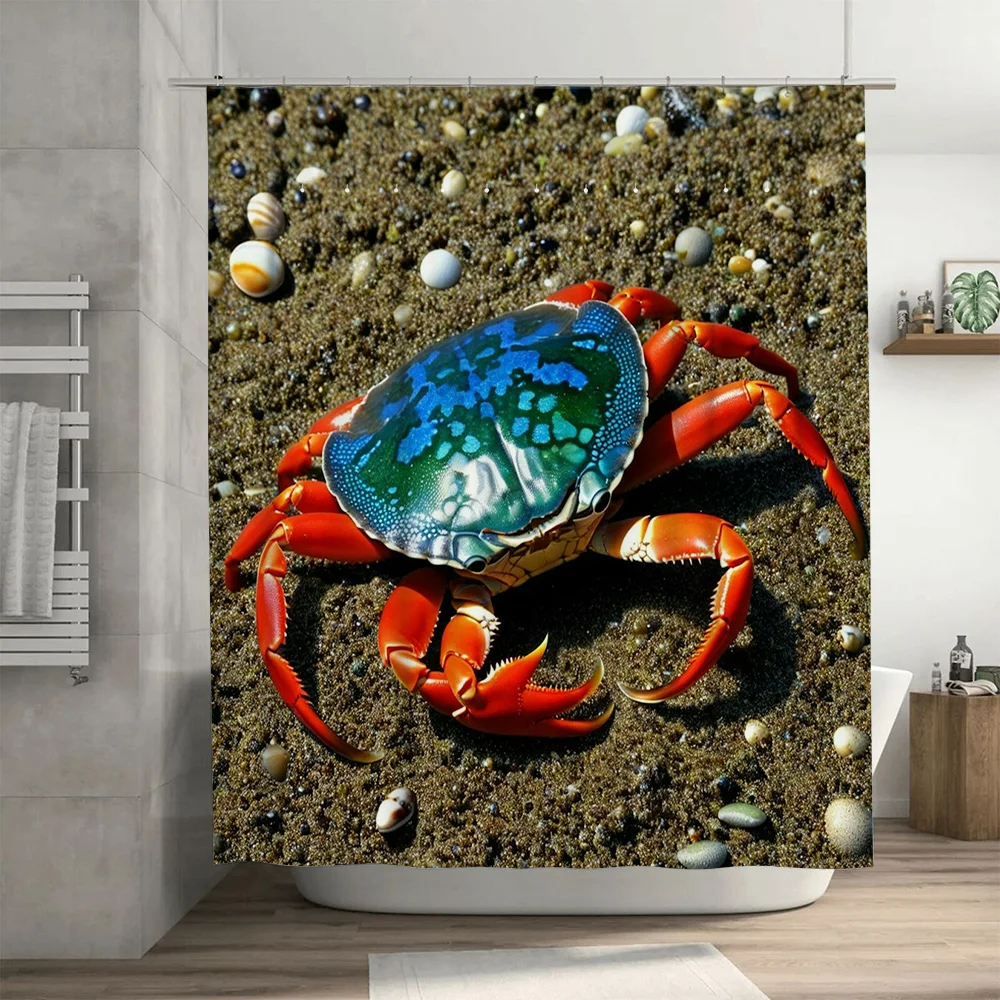 3D Printed Shower Curtain Blue – Home Bathroom Decor Ideas recenzja i cena
