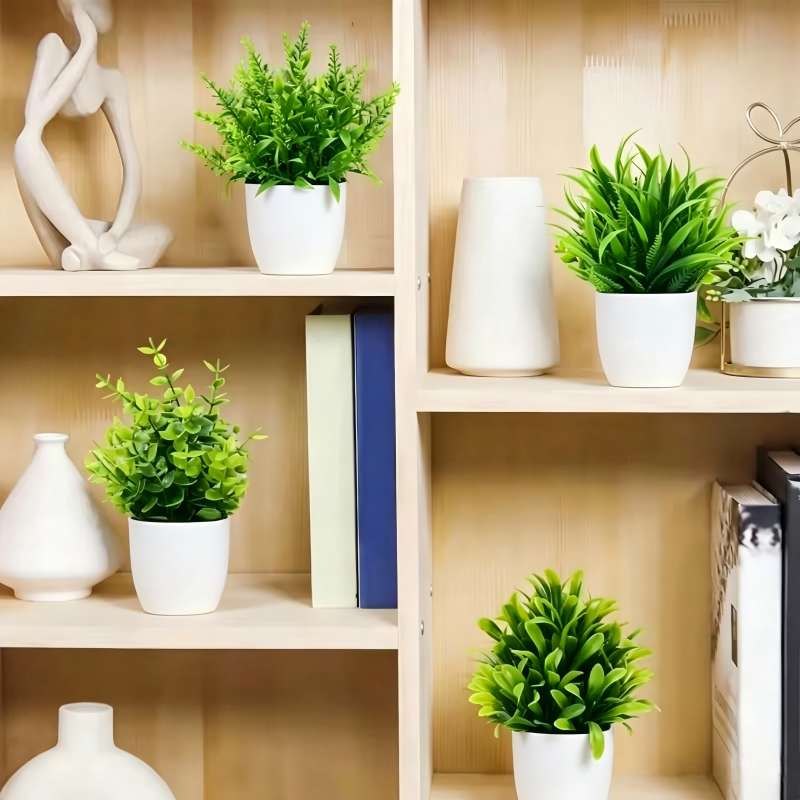 Mini Artificial Potted Plants  – Home Bathroom Shelf recenzja i cena