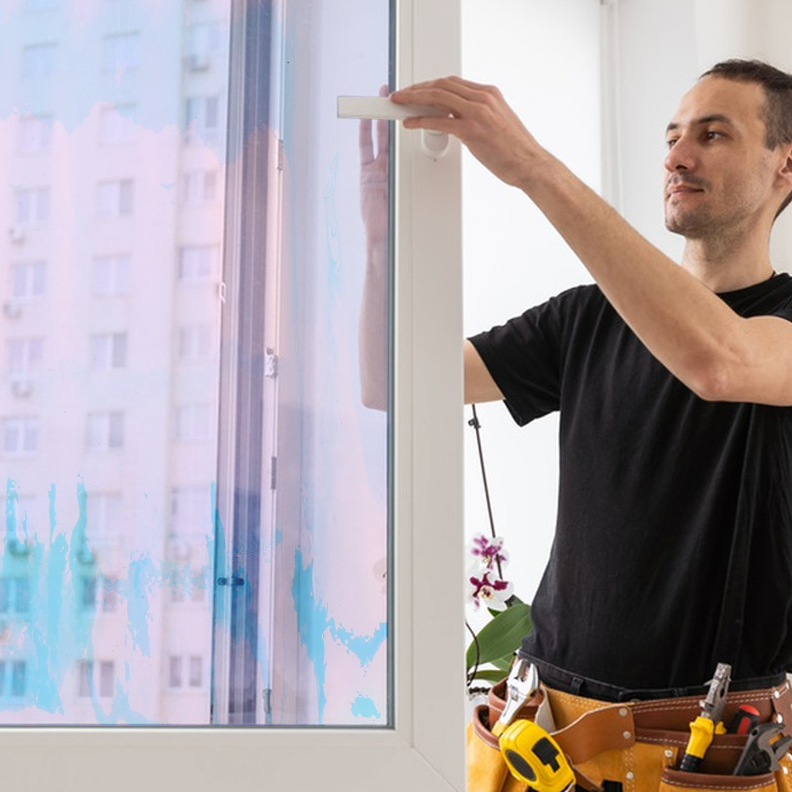 Self Adhesive Holographic Wind – Home Bathroom Window Tint recenzja i cena