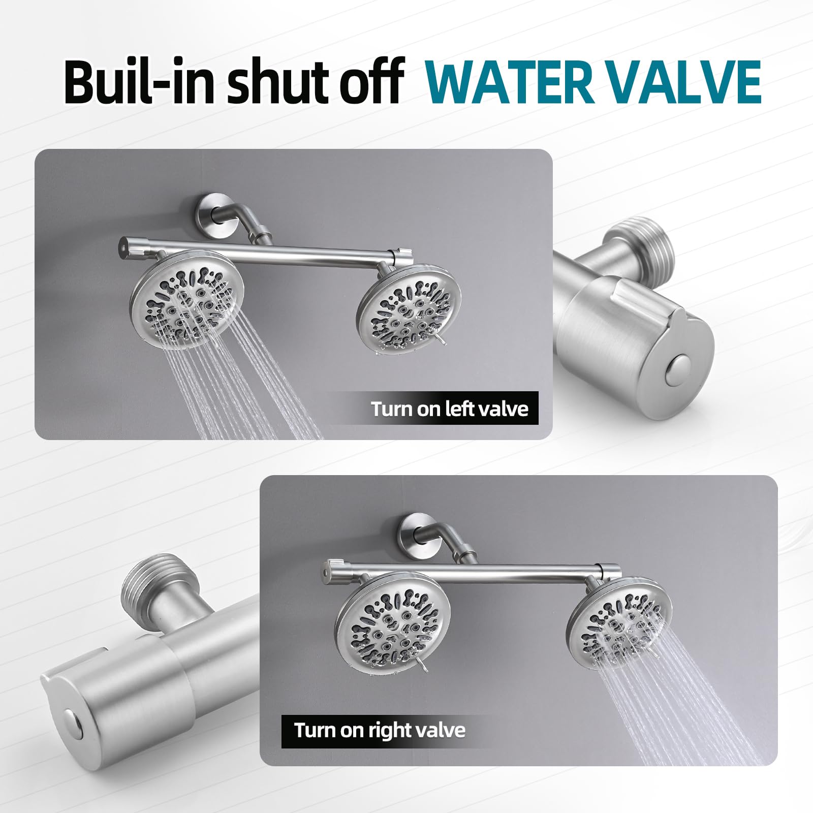 Dual Shower Head Adapter With  – Shower Head Rain recenzja i cena