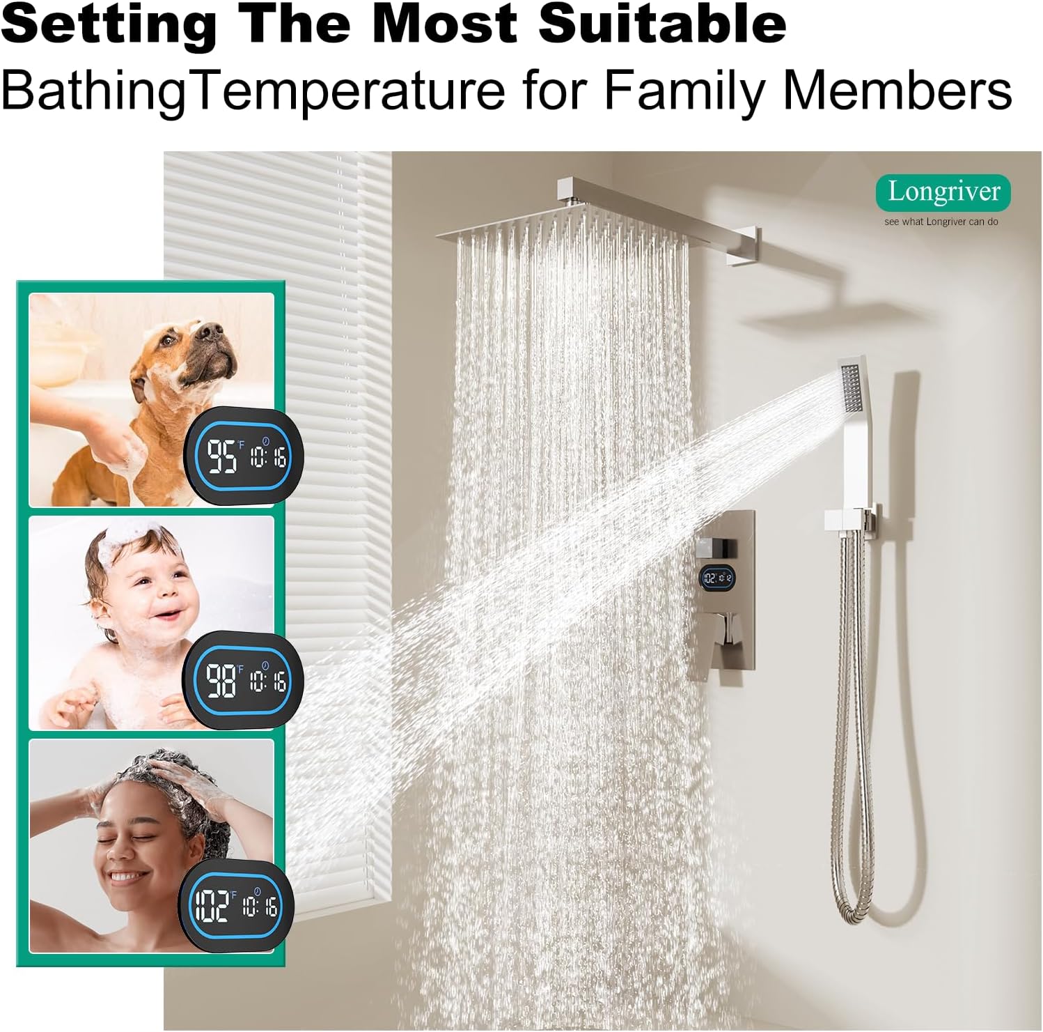 Hydro Power LED Shower Faucet  – Shower Head Rain recenzja i cena