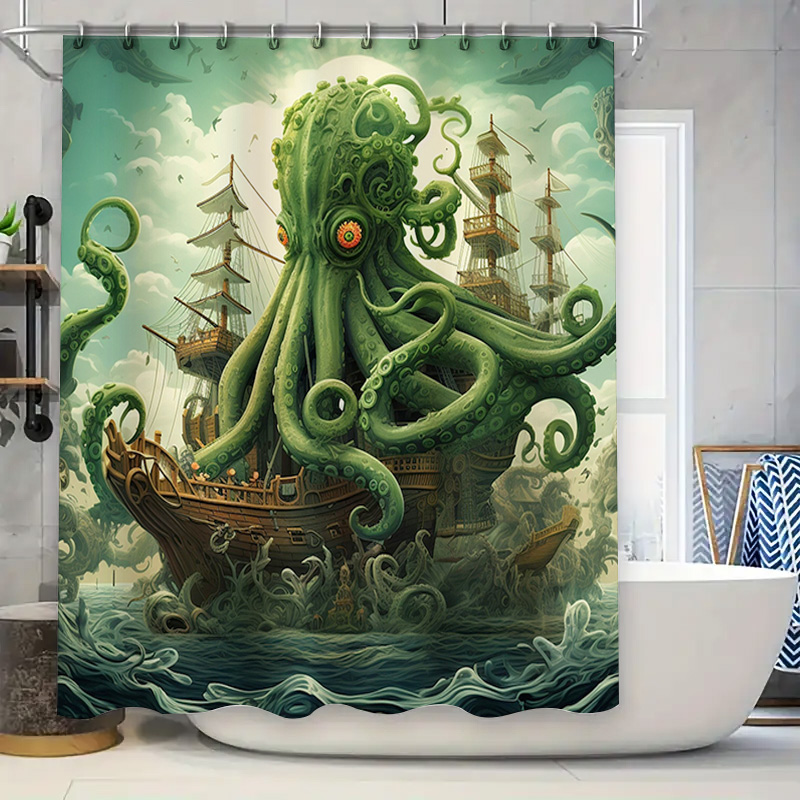 Octopus Ship Shower Curtain Su – Home Bathroom Decor Ideas recenzja i cena