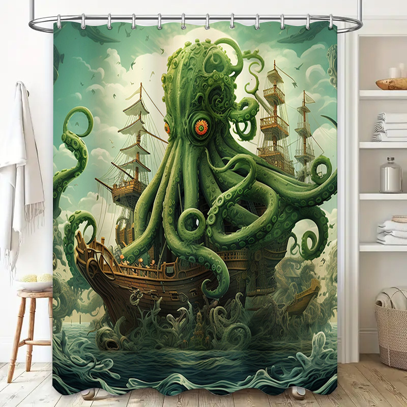 Octopus Ship Shower Curtain Su – Home Bathroom Decor Ideas recenzja i cena