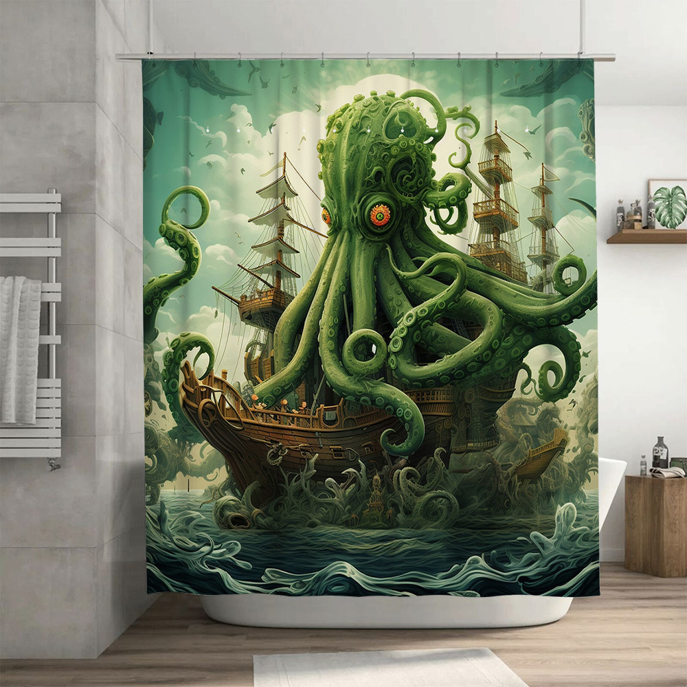 Octopus Ship Shower Curtain Su – Home Bathroom Decor Ideas recenzja i cena