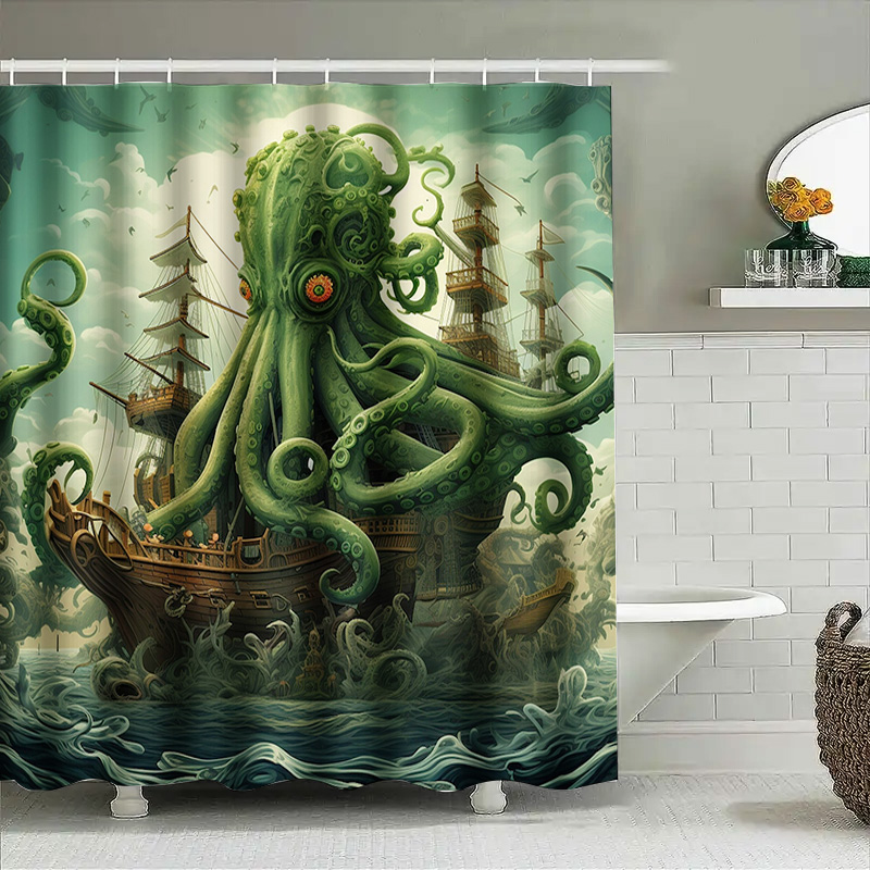 Octopus Ship Shower Curtain Su – Home Bathroom Decor Ideas recenzja i cena