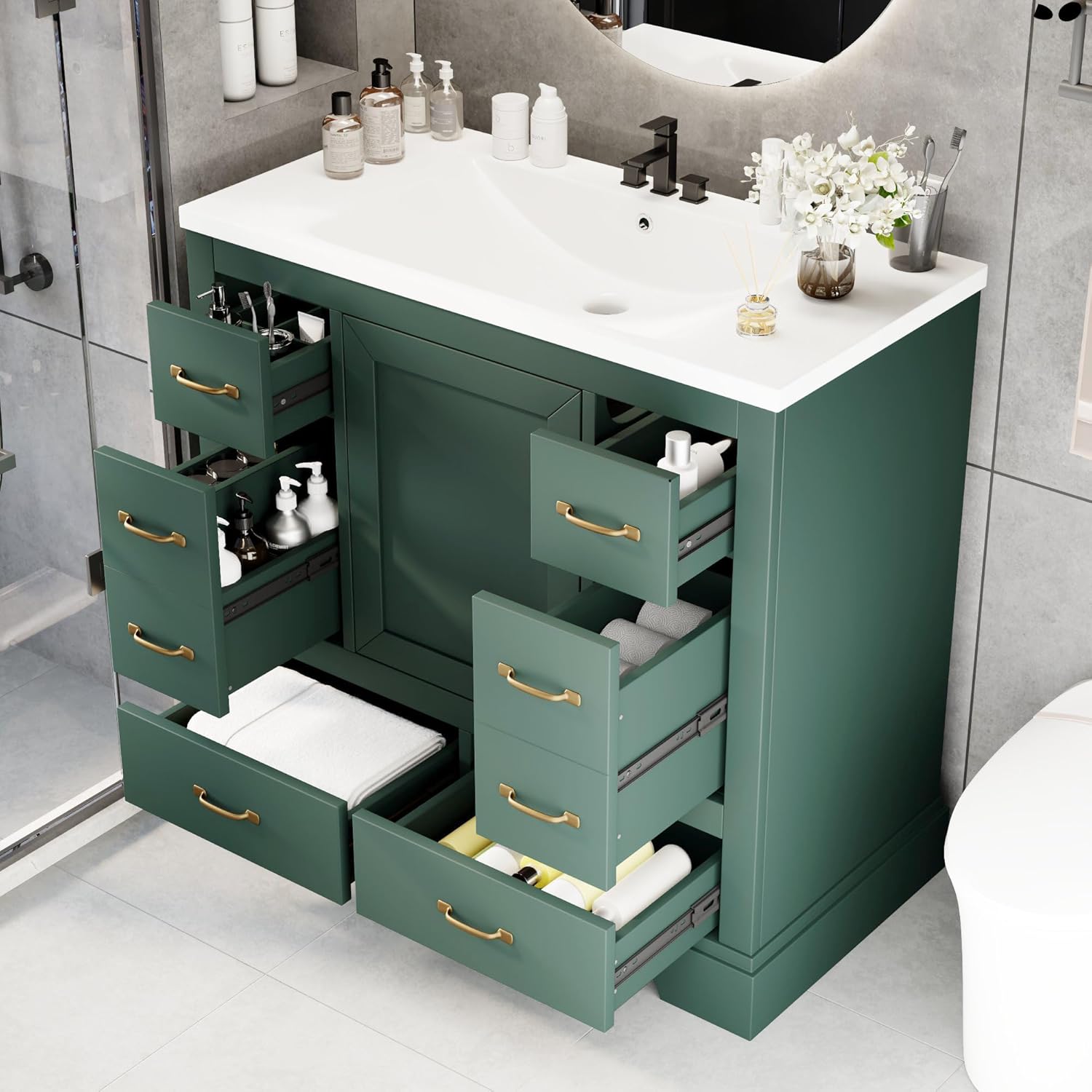 36in Bathroom Vanity Cabinet w – Home Bathroom Shelf recenzja i cena