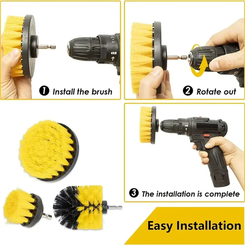 3 pcs/set drill brush set powe – Home Bathroom Cleaner recenzja i cena