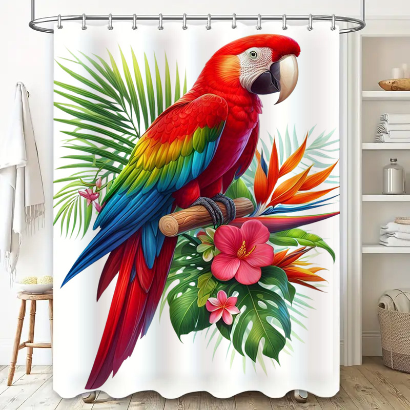 Vibrant Parrot Shower Curtain  – Home Bathroom Decor Ideas recenzja i cena