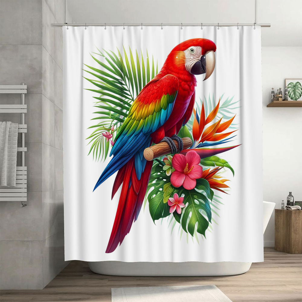 Vibrant Parrot Shower Curtain  – Home Bathroom Decor Ideas recenzja i cena
