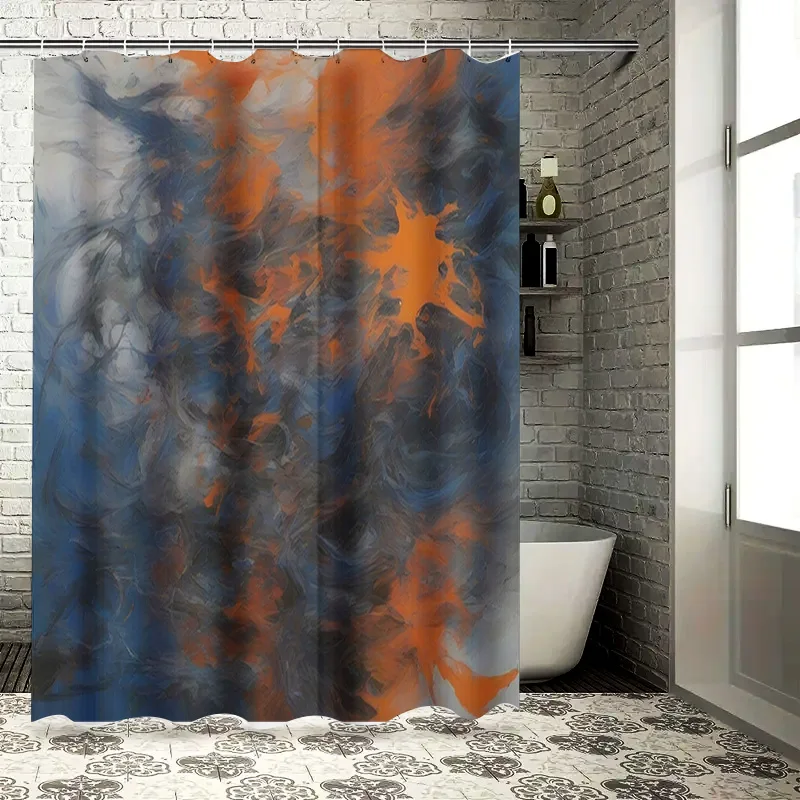 Luxury Blue Orange Watercolor  – Home Bathroom Decor Ideas recenzja i cena