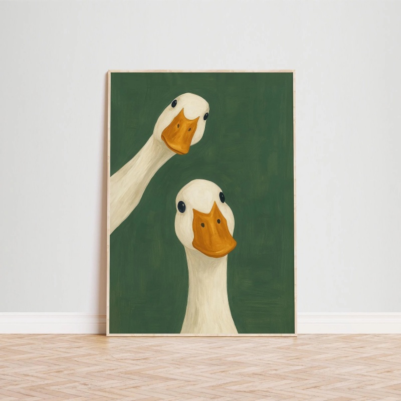Duck Goose Poster, Funny Bathr – Home Bathroom Painting Ideas recenzja i cena