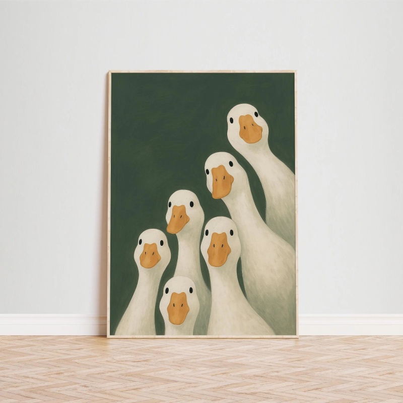 Duck Goose Poster, Funny Bathr – Home Bathroom Painting Ideas recenzja i cena
