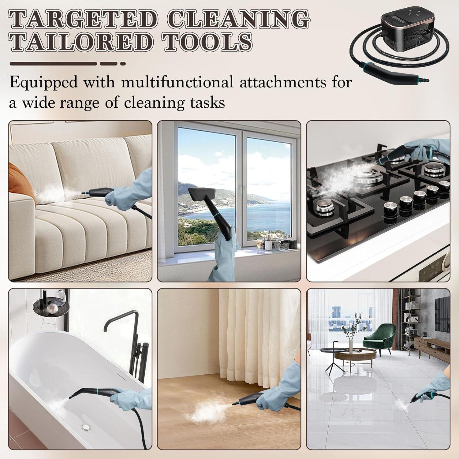 2500W Handheld Steam Cleaner,  – Home Bathroom Cleaner recenzja i cena