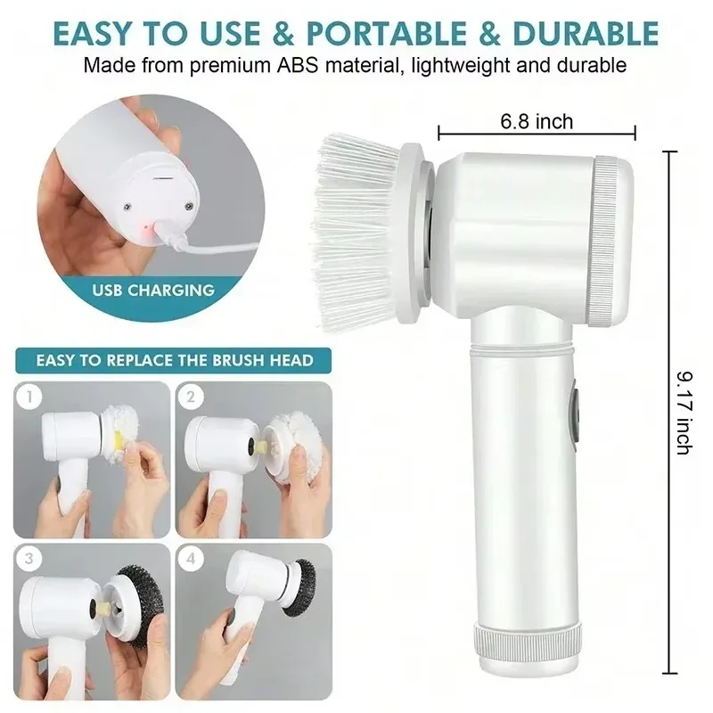 New Cordless Spin Scrubber Ele – Home Bathroom Cleaner recenzja i cena